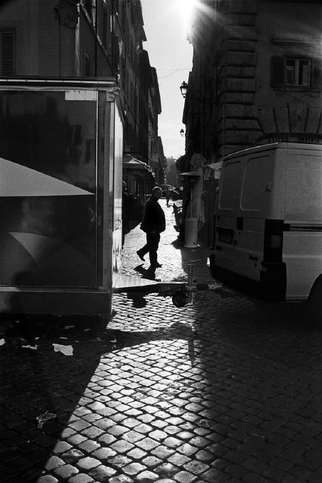 Roma, Italy, black and white film photography, Grégoire Saunier