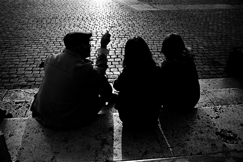 Roma, Italy, black and white film photography, Grégoire Saunier