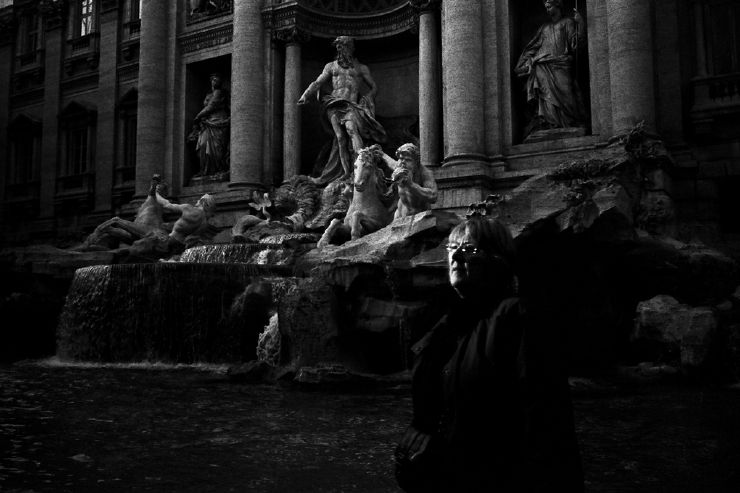 Roma, Italy, black and white film photography, Grégoire Saunier