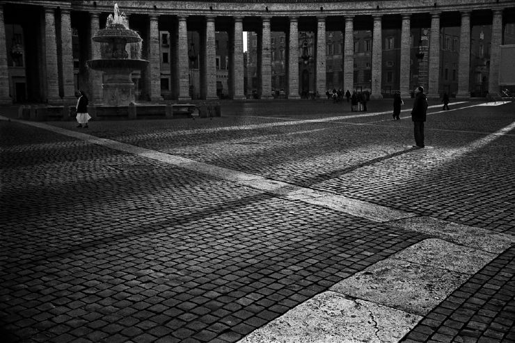 Roma, Italy, black and white film photography, Grégoire Saunier