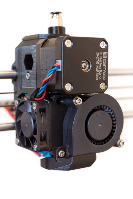 Left side of the BearExxa 1.0 3D printed in black PETG filament